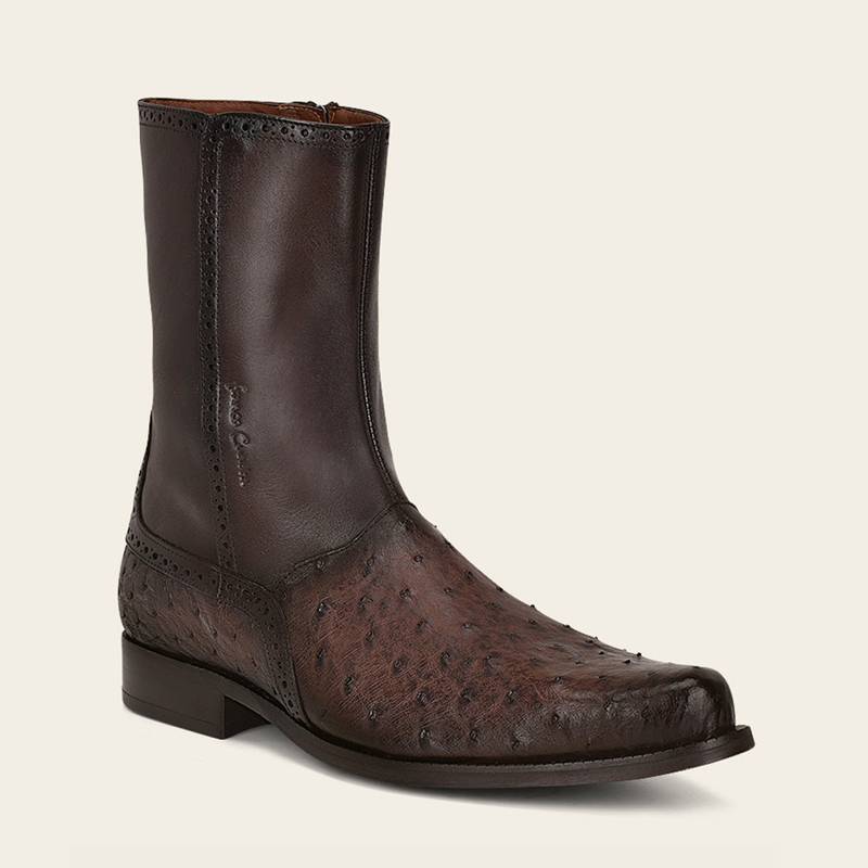 Bota de vestir en piel genuina de avestruz para caballero product image