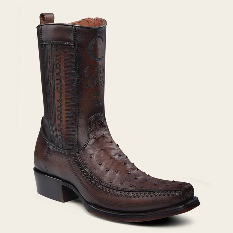 Bota casual en piel genuina de avestruz para caballero product image