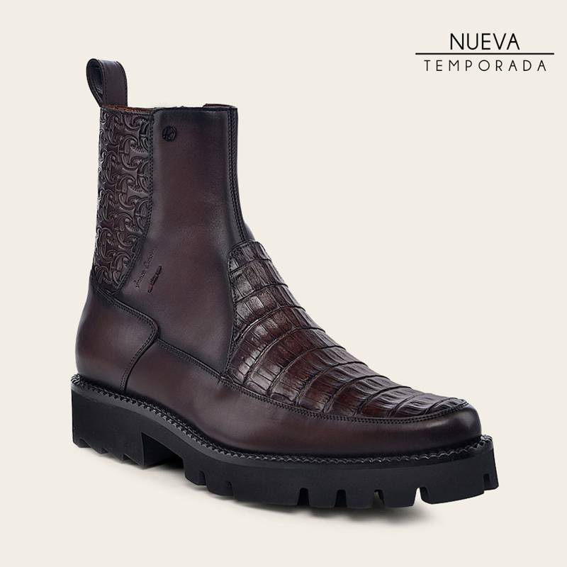 Botín casual en piel genuina de caimán para caballero product image