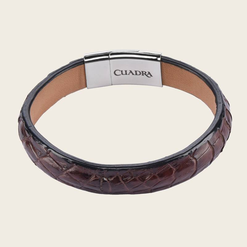Pulsera en piel de cocodrilo product image
