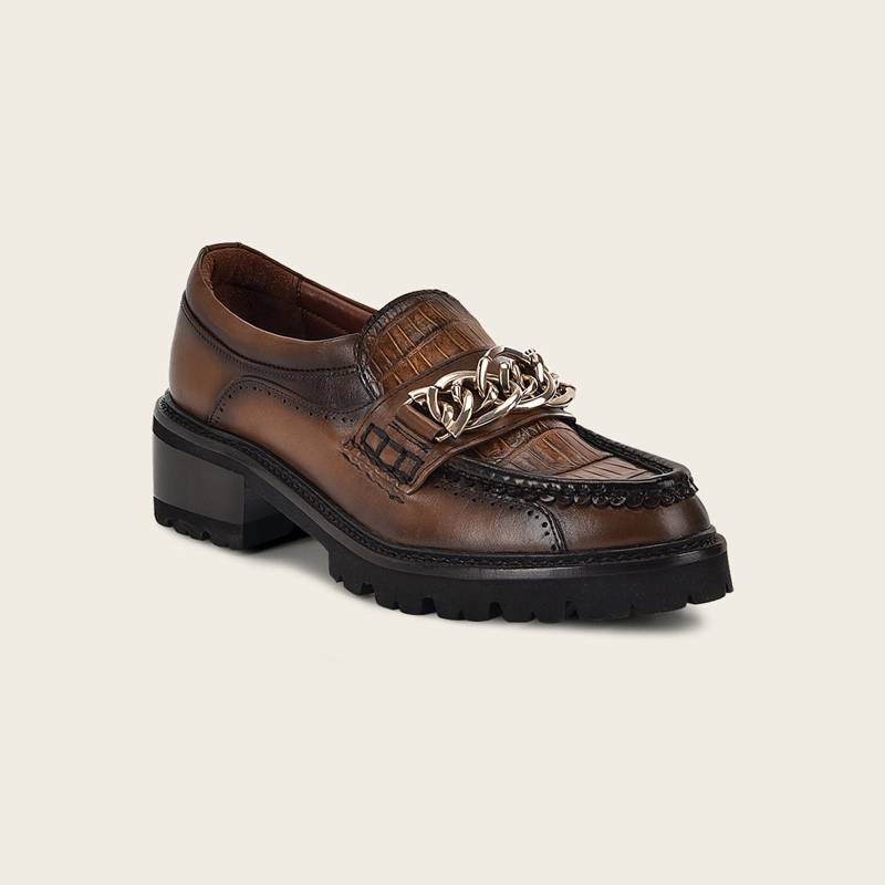 Mocasín en Piel Genuina de Cocodrilo para dama product image