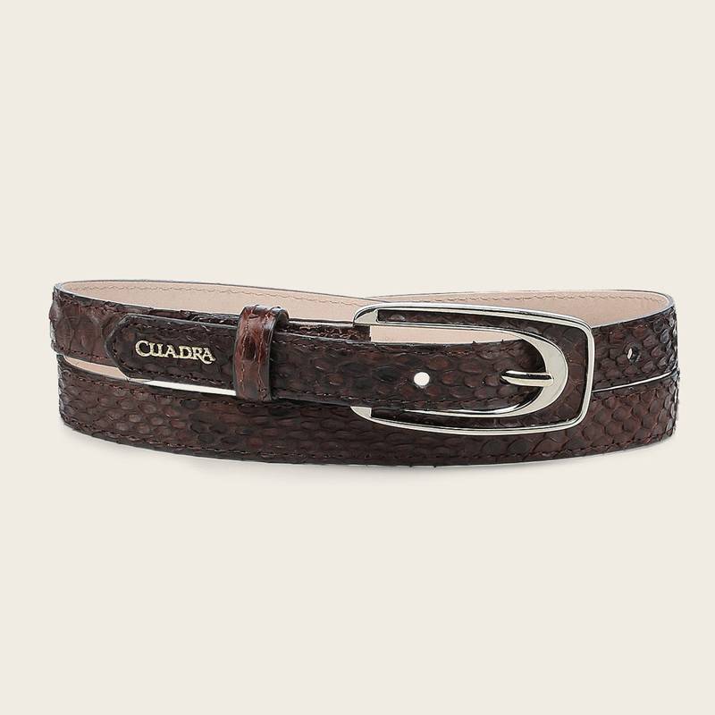 Cinturón de vestir en piel genuina de pitón para dama product image