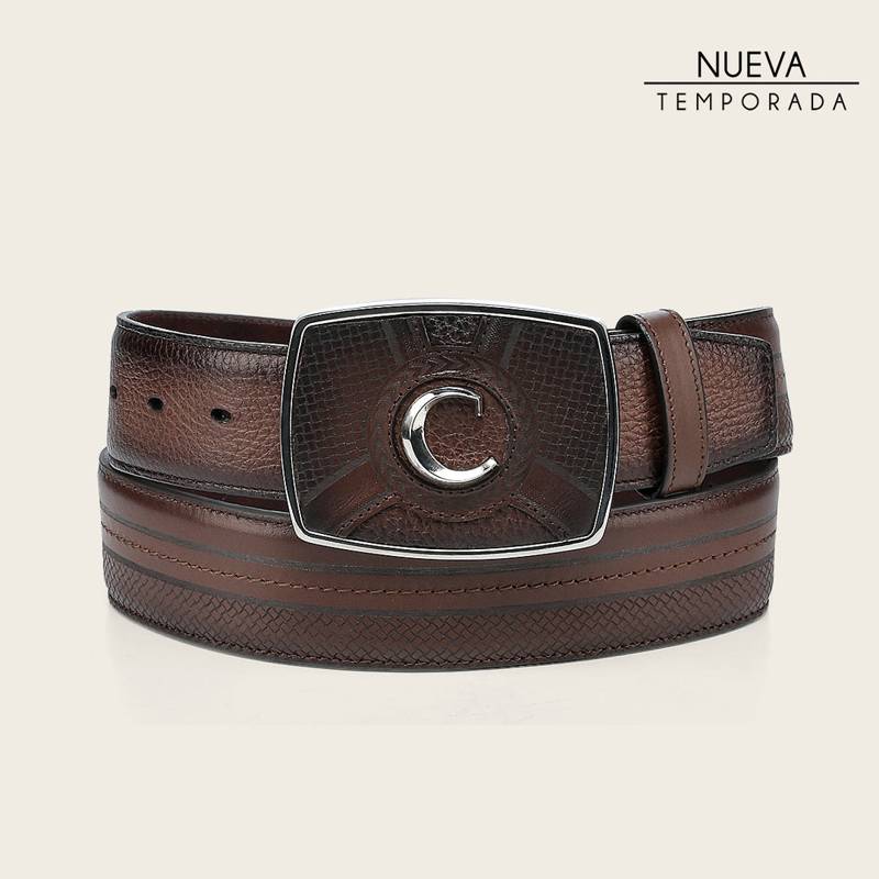 Cinturón vaquero en piel genuina de venado para caballero product image