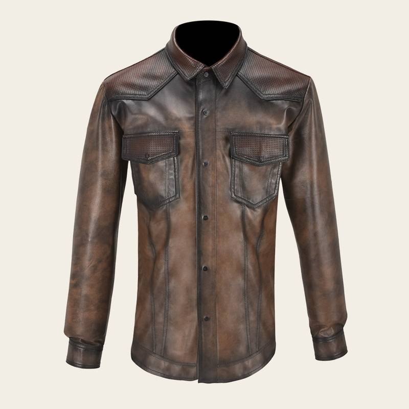 Camisola en piel genuina de ovino para caballero product image