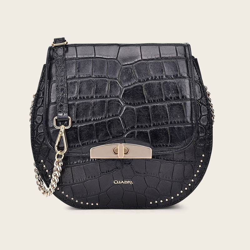 Crossbody en piel genuina de alligator product image