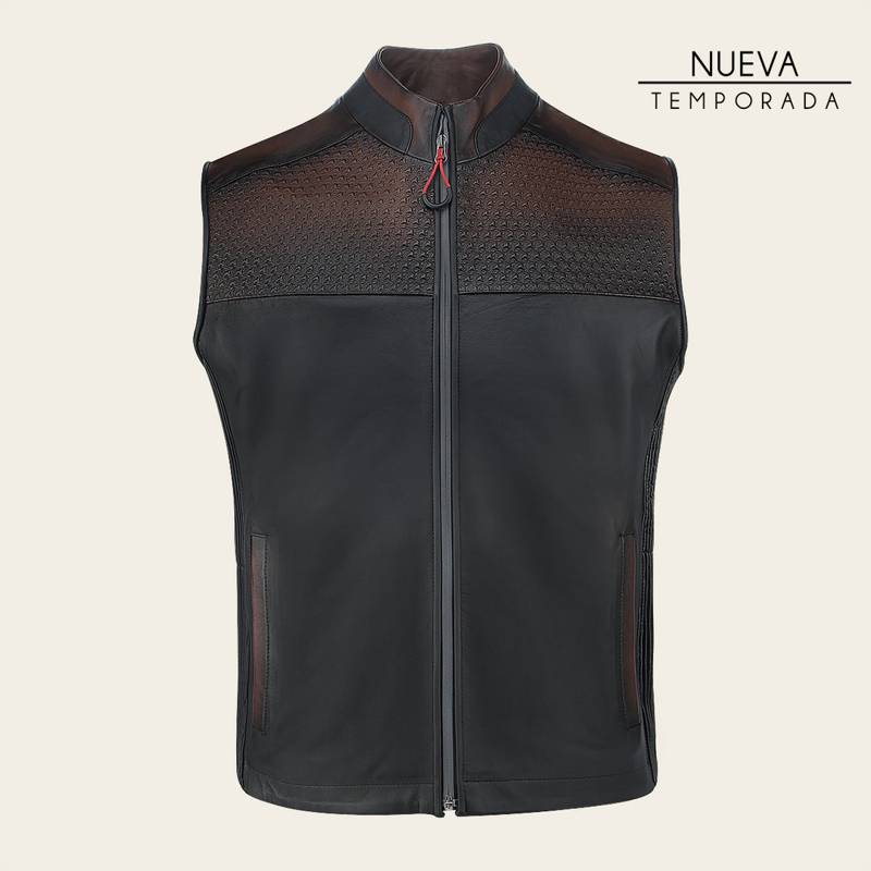 Chaleco en piel genuina de ovino para caballero product image