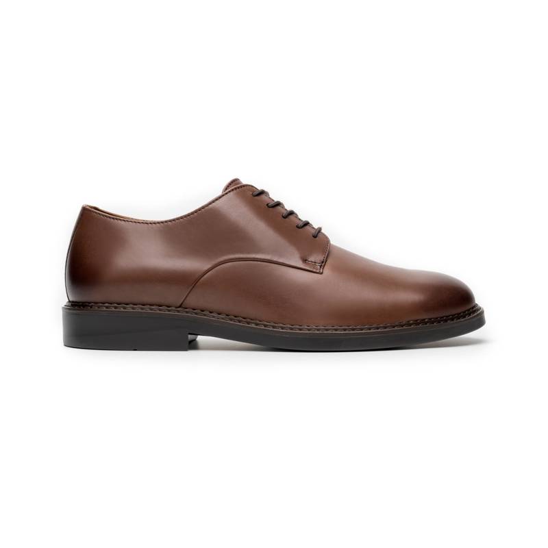 Derby Semivestir Quirelli para Hombre 100 % Piel Estilo 707201 Chocolate product image