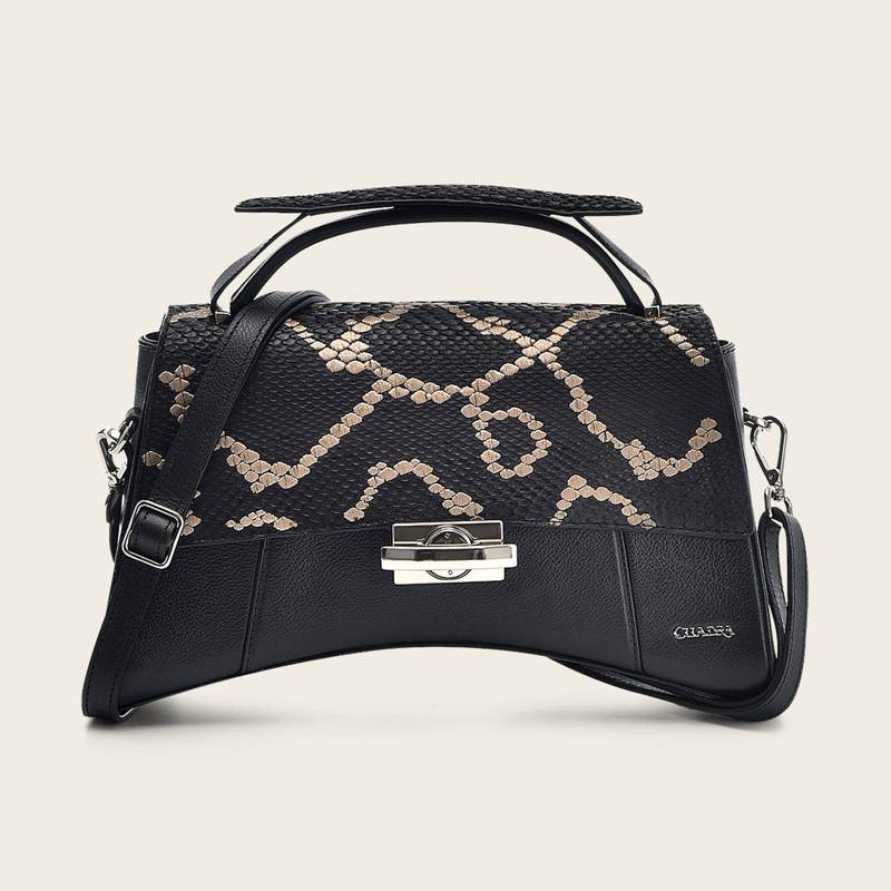 Bolso de mano con piel genuina de pitón product image