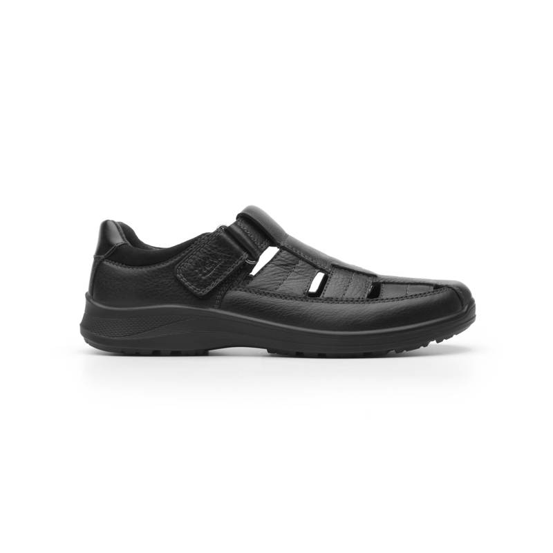 Sandalia Urbana Flexi Con Piel Graneada Para Hombre - Estilo 50807 Negro product image