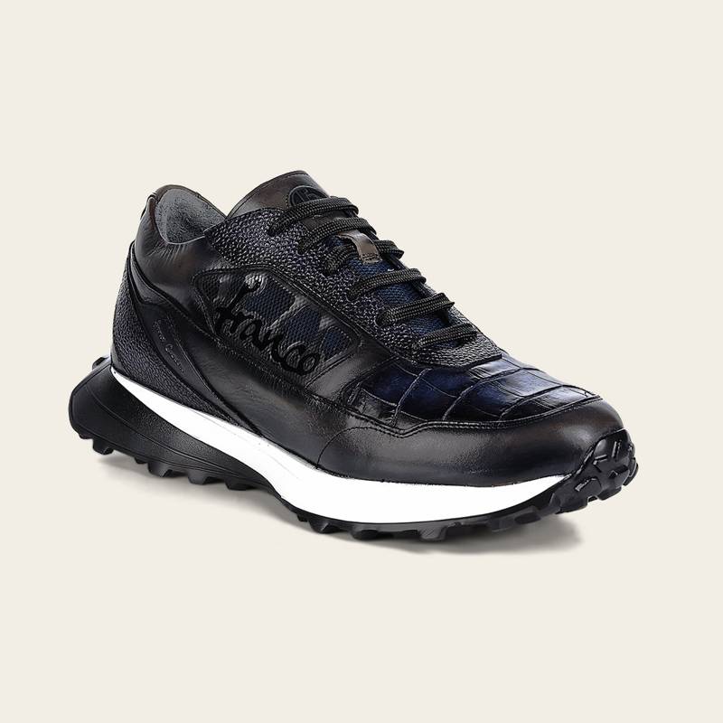 Tenis en piel genuina de alligator para caballero product image
