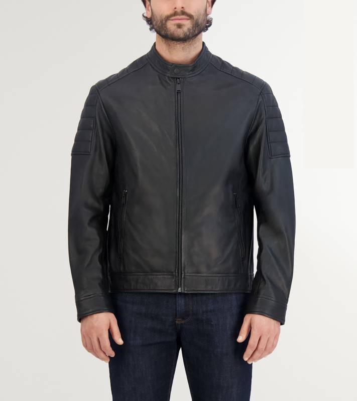 Men's Leather Racer Jacket product image
