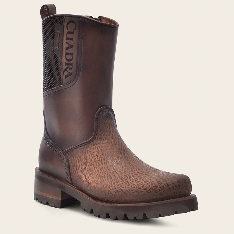Bota urbana en piel genuina de tiburón para caballero product image