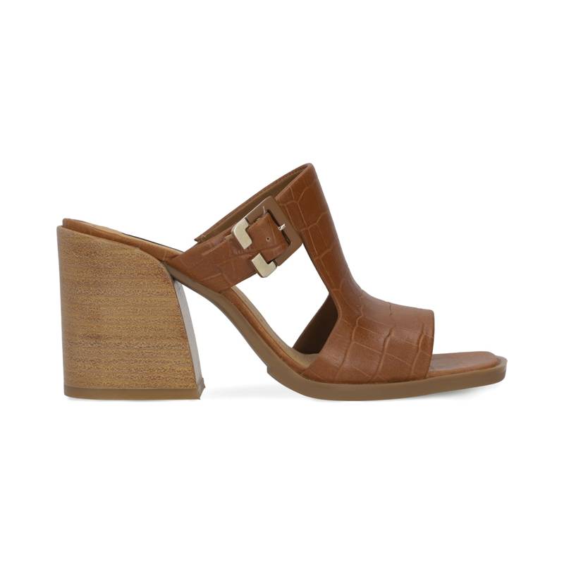 Sandalia de tacón en piel color tan Quirelli estilo 302601 product image