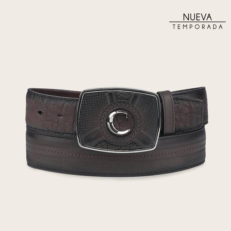 Cinturón vaquero en piel genuina de elefante para caballero product image