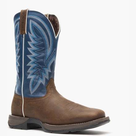 Rebel™ by Durango® Saddle Brown Denim Blue Western Boot product image