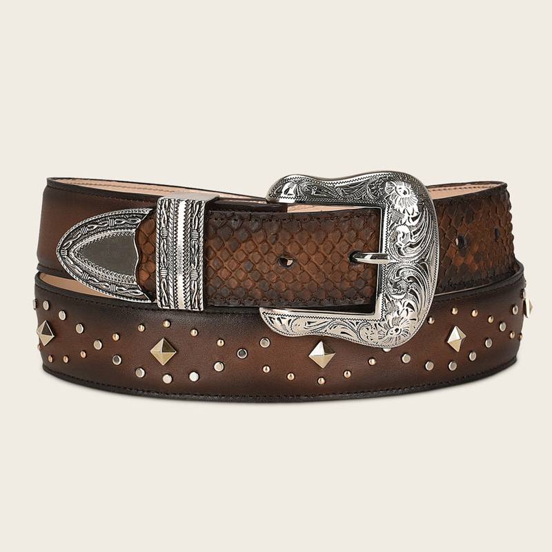 Cinturón vaquero en piel genuina de pitón para dama product image