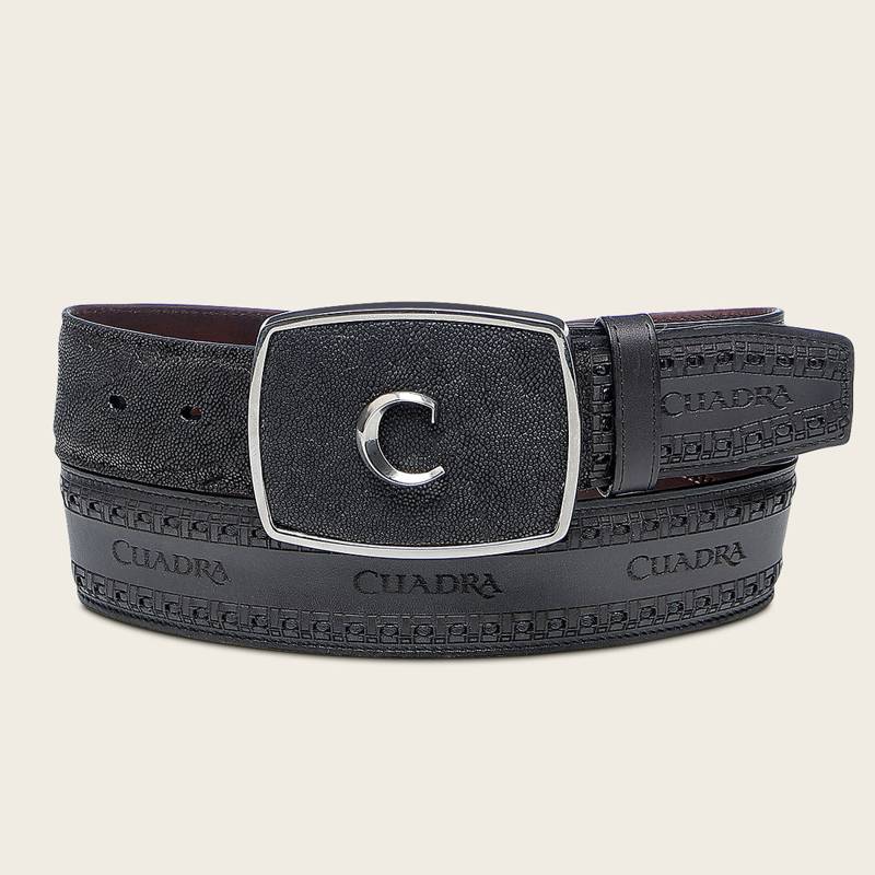 Cinturón tradicional en piel genuina de elefante para caballero product image