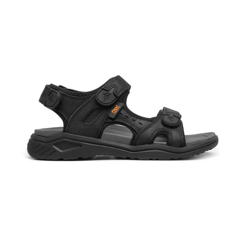 Sandalia Outdoor Piel Con Ajuste Flexi para Hombre con Ancho Ajustable Estilo 411001 Negro product image