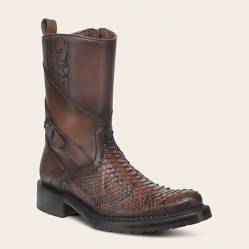 Bota urbana en piel genuina de pitón para caballero product image