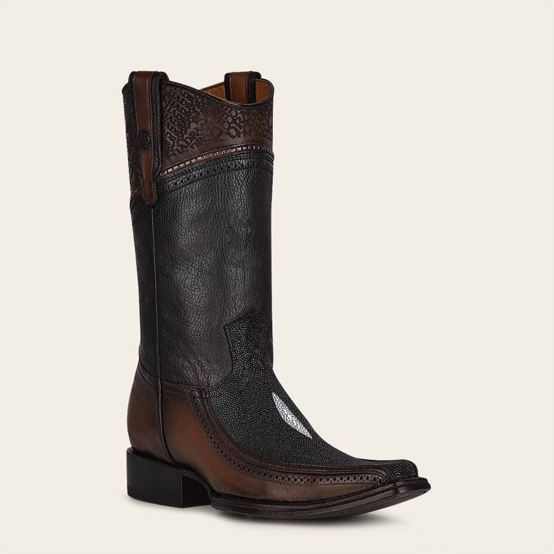 Bota fine western en piel genuina de mantarraya para caballero product image