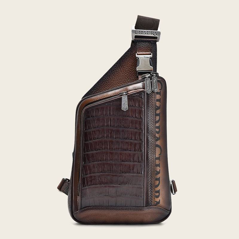 Bandolera en piel genuina de fuscus para caballero product image