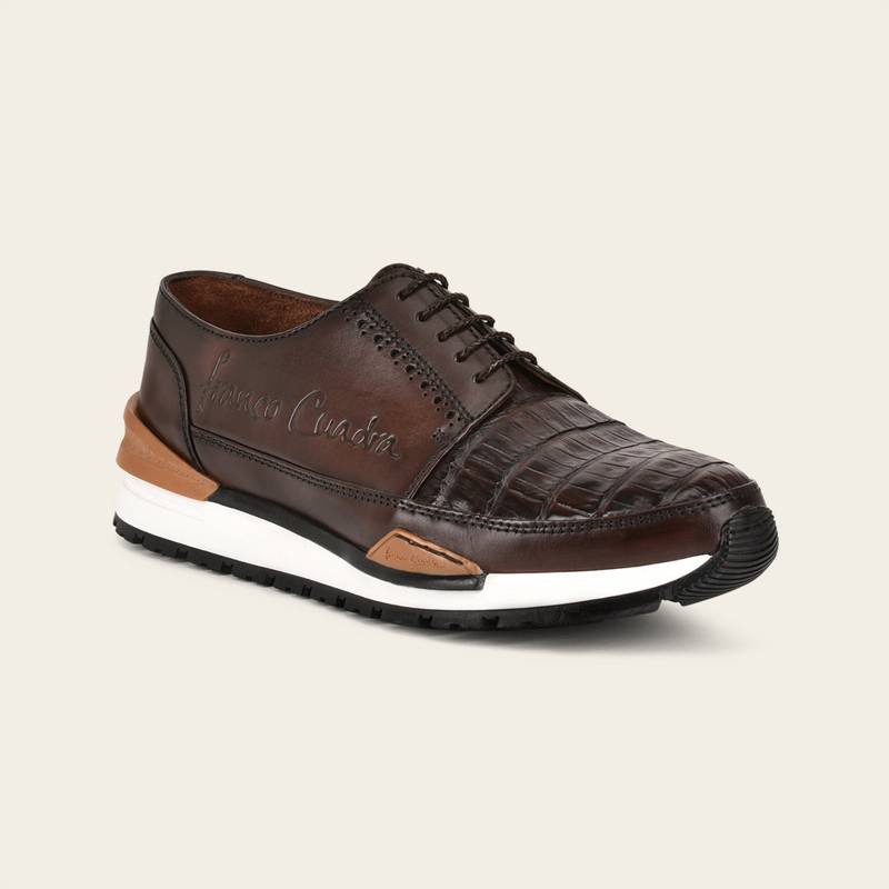 Tenis con piel genuina de caimán para caballero product image
