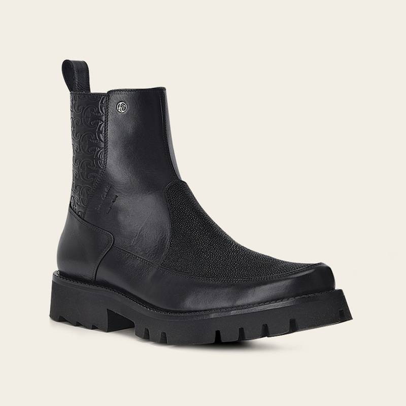 Botín casual en piel genuina de mantarraya para caballero product image
