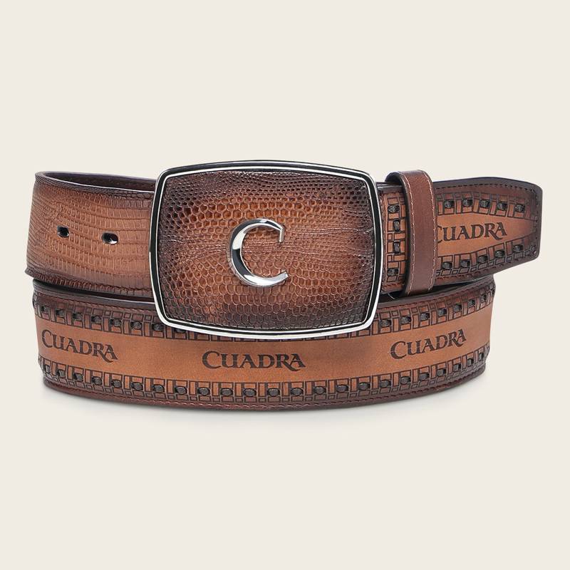 Cinturón tradicional en piel genuina de lizard para caballero product image