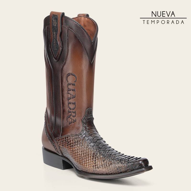 Bota tradicional en piel genuina de pitón para caballero product image
