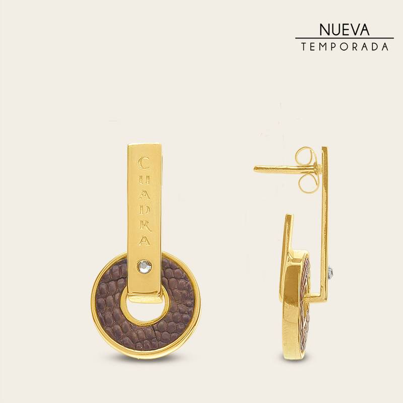Aretes en piel genuina de lizard para dama product image