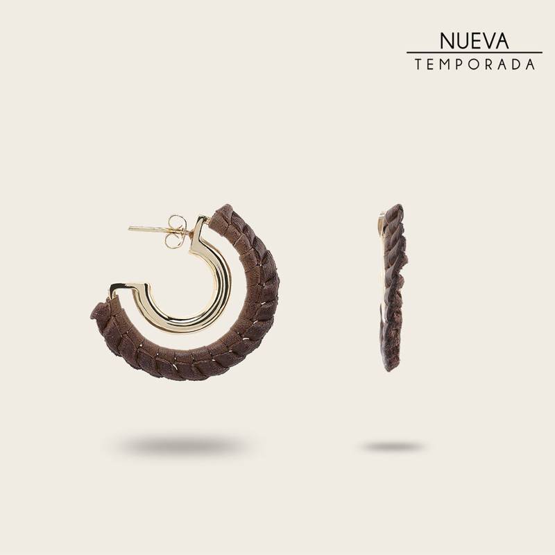 Arracadas en piel genuina para dama product image