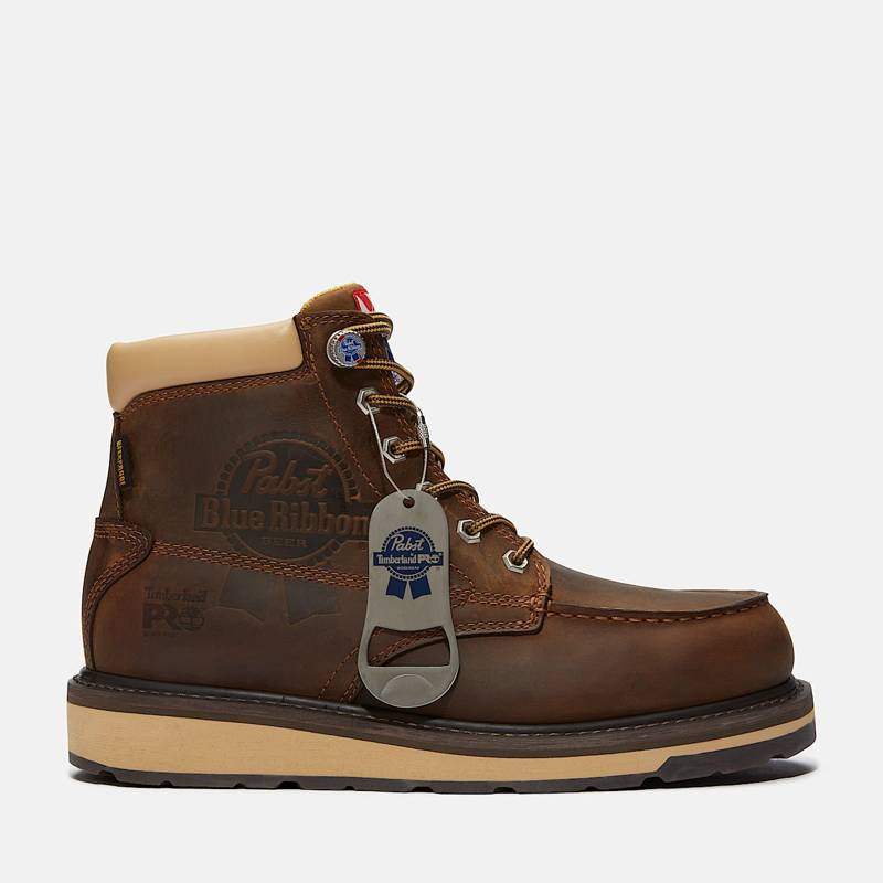 Men's Timberland PRO® and Pabst Blue Ribbon Gridworks 6" Soft Toe Waterproof Work Boot product image