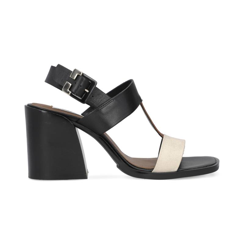 Sandalia de tacón en piel color negro y multicolor Quirelli estilo 302602 product image