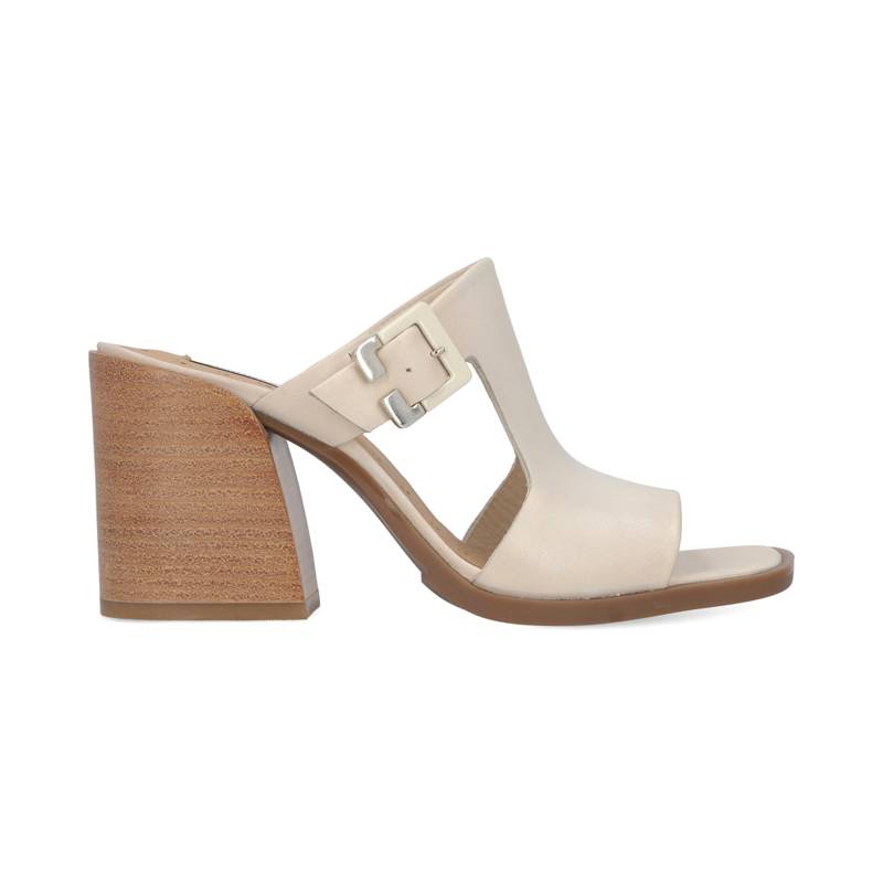 Sandalia de tacón en piel color latte Quirelli estilo 302601 product image