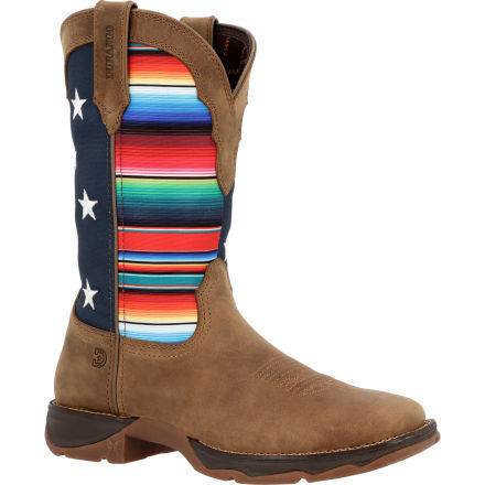 Lady Rebel by Durango® Women's Dusty Brown Serape Flag Western Boot product image
