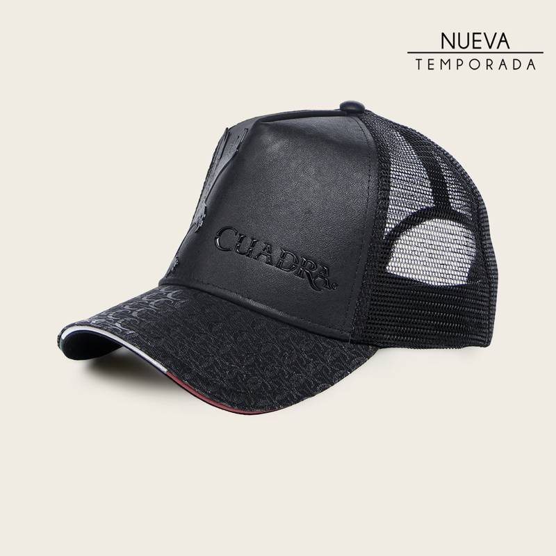 Gorra en piel genuina con diseño de águila product image