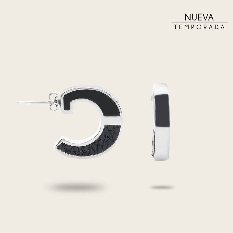 Arracadas en piel genuina de mantarraya para dama. product image