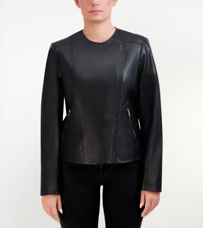 Women's Asymmetrical Leather Jacket product image