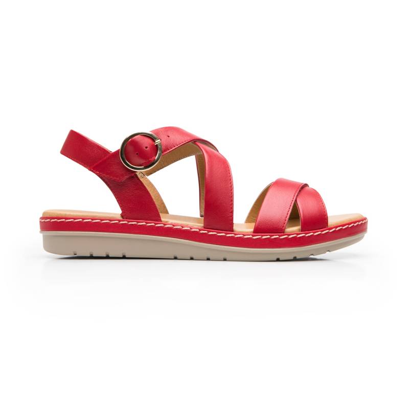 Sandalia Confort Casual Flexi para Mujer 100% Piel Estilo 100227 Carmin product image