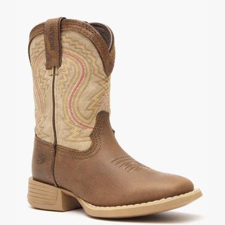 Durango® Lil' Rebel Pro™ Big Kids' Coffee and Bone Western Boot product image