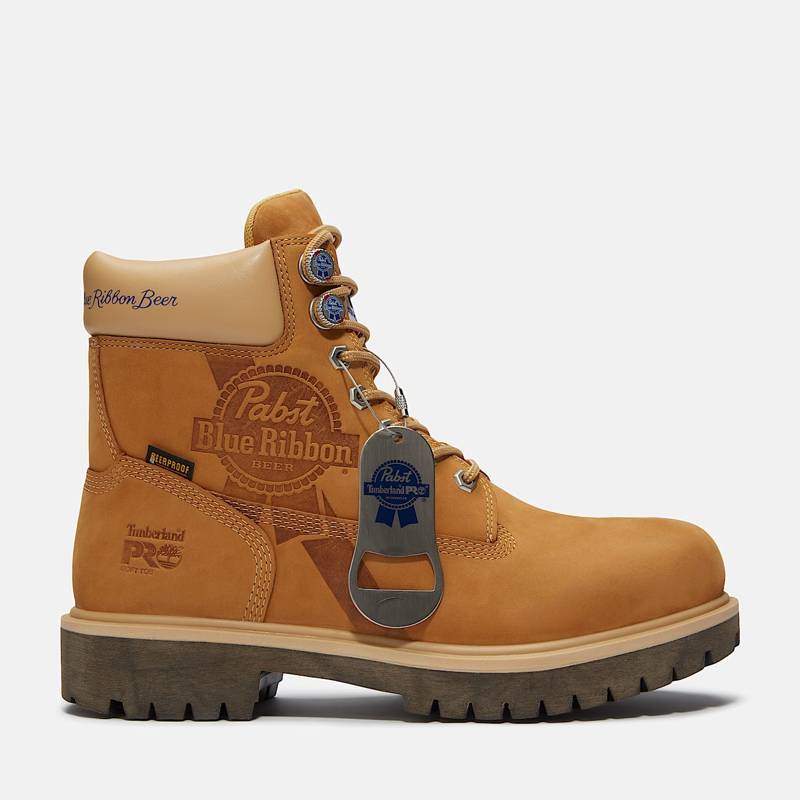 Men's Timberland PRO® and Pabst Blue Ribbon Direct Attach 6" Soft Toe Waterproof Work Boot product image