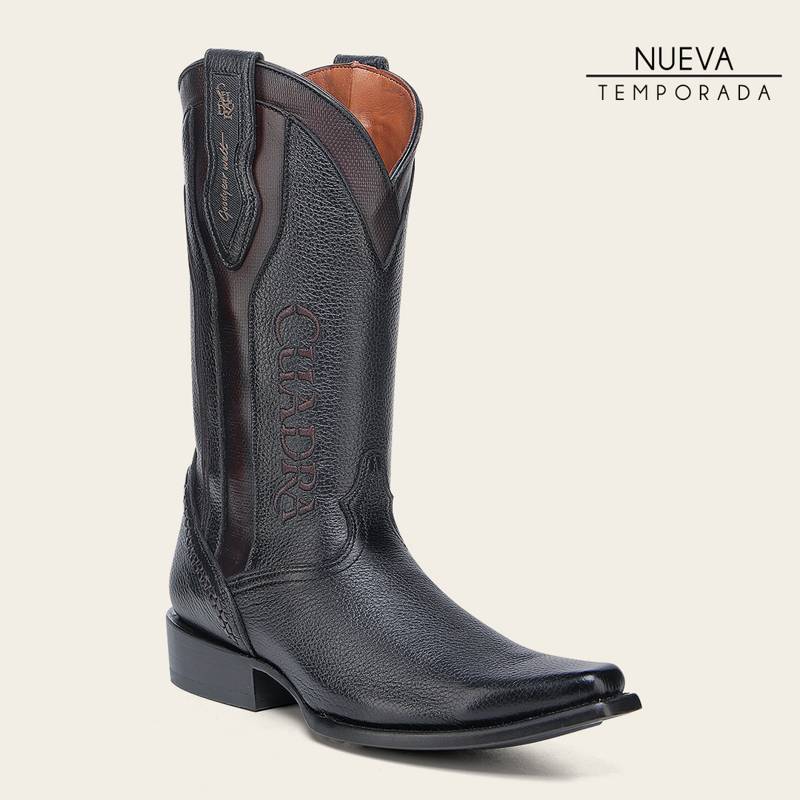Bota vaquera en piel genuina de venado para caballero product image