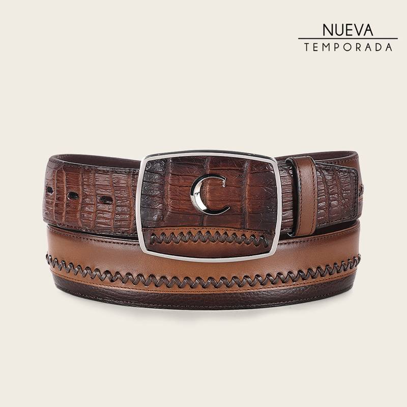 Cinturón vaquero en piel genuina de moreleti para caballero product image