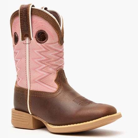 Durango® Lil' Rebel Pro™ Little Kids’ Dark Chestnut Bubble Gum Western Boot product image