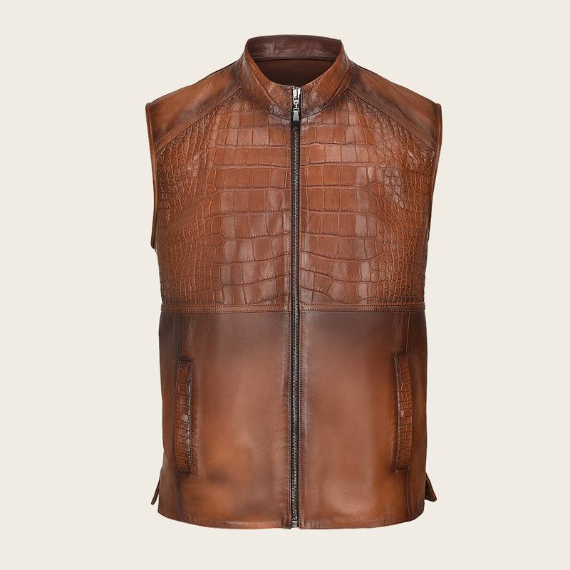 Chaleco para caballero en piel de alligator product image