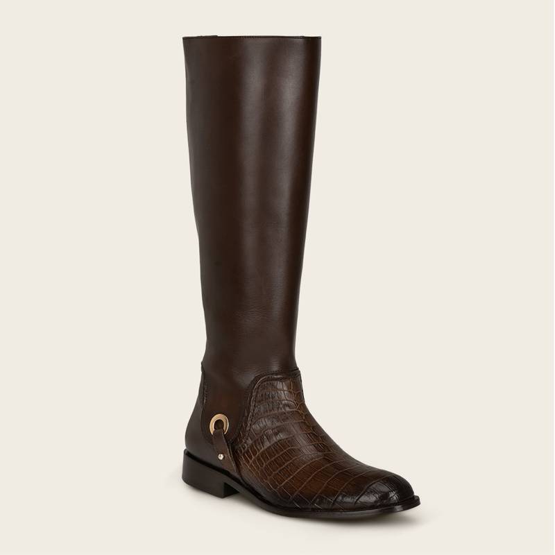 Bota de vestir para dama en piel genuina de cocodrilo product image