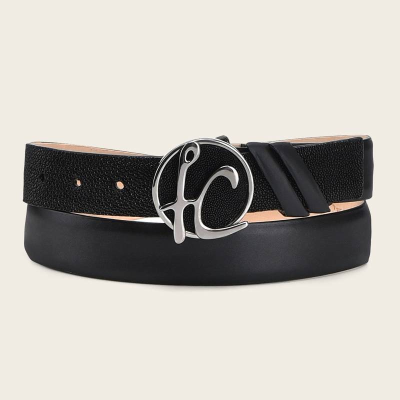 Cinturón de vestir en piel genuina de mantarraya para caballero product image