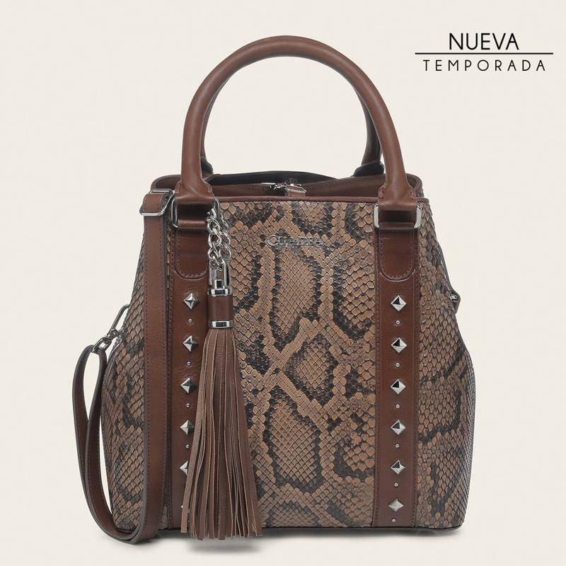 Tote en piel genuina de pitón para dama product image