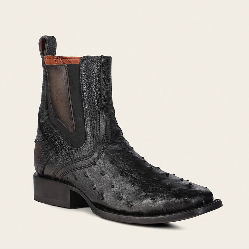 Botín urbano en piel genuina de avestruz para caballero product image
