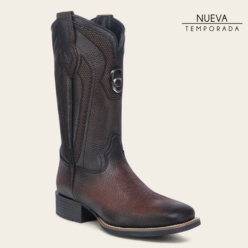 Bota rodeo en piel genuina de bisonte para caballero product image